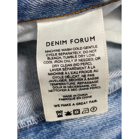 Aritzia Denim Forum Farrah Blue High Wasted Wide Leg Baggy Denim Jeans Pants 29 - Picture 4 of 4